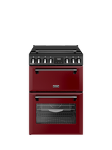 Stoves Richmond Deluxe 60cm Electric Range Cooker with Induction Hob, Garnet Red