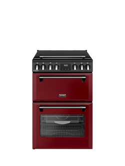 Stoves Richmond Deluxe 60cm Electric Range Cooker with Induction Hob, Garnet Red