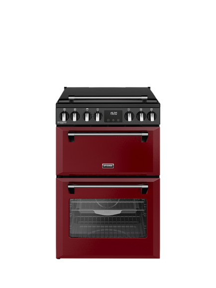Stoves Richmond Deluxe 60cm Electric Range Cooker with Induction Hob, Garnet Red