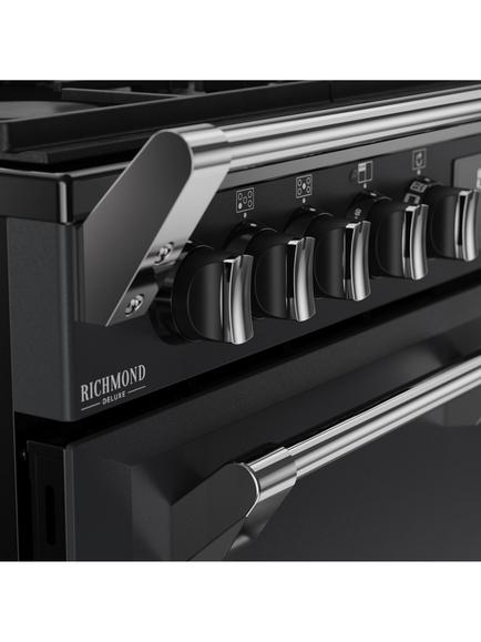 Stoves Richmond Deluxe 90cm Dual Fuel Range Cooker with Gas Hob - view 2, Anthracite Grey