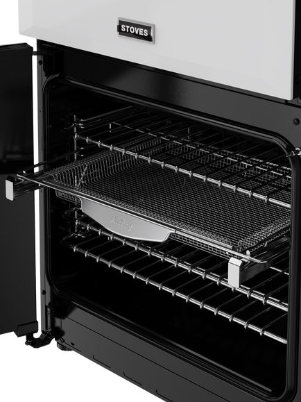 Stoves Richmond Deluxe 90cm Dual Fuel Range Cooker with Gas Hob - view 2, Ice White