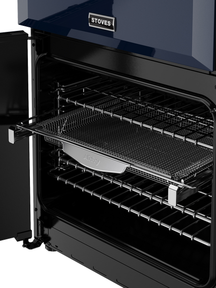 Stoves Richmond Deluxe 90cm Dual Fuel Range Cooker with Gas Hob - view 2, Midnight Blue