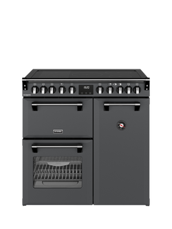 Stoves Richmond Deluxe 90cm Electric Range Cooker with Induction Hob, Anthracite Grey