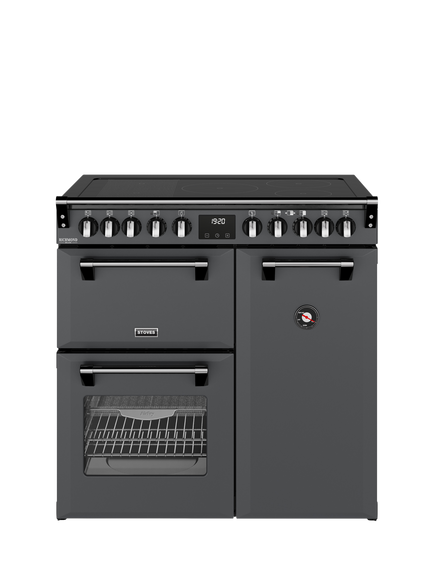 Stoves Richmond Deluxe 90cm Electric Range Cooker with Induction Hob, Anthracite Grey