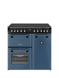 Stoves Richmond Deluxe 90cm Electric Range Cooker with Induction Hob, Twilight Blue