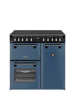 Stoves Richmond Deluxe 90cm Electric Range Cooker with Induction Hob, Twilight Blue