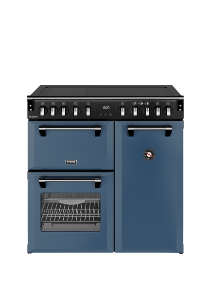 Stoves Richmond Deluxe 90cm Electric Range Cooker with Induction Hob, Twilight Blue