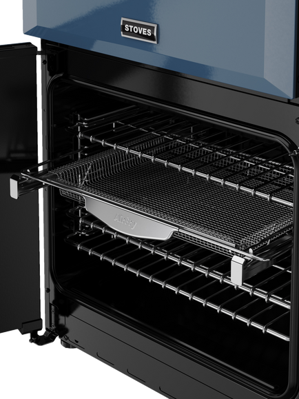 Stoves Richmond Deluxe 90cm Electric Range Cooker with Induction Hob - view 2, Twilight Blue
