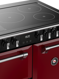 Stoves Richmond Deluxe 90cm Electric Range Cooker with Induction Hob, Garnet Red