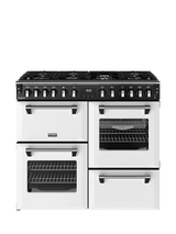 Stoves Richmond Deluxe 100cm Dual Fuel Range Cooker with Gas Hob, Ice White