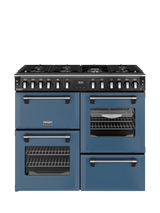 Stoves Richmond Deluxe 100cm Dual Fuel Range Cooker with Gas Hob, Twilight Blue