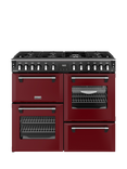 Stoves Richmond Deluxe 100cm Dual Fuel Range Cooker with Gas Hob, Garnet Red