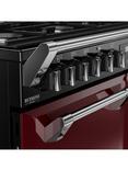 Stoves Richmond Deluxe 100cm Dual Fuel Range Cooker with Gas Hob, Garnet Red