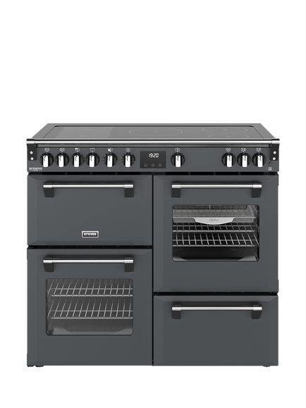 Stoves Richmond Deluxe 100cm Electric Range Cooker with Induction Hob, Anthracite Grey