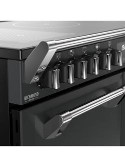 Stoves Richmond Deluxe 100cm Electric Range Cooker with Induction Hob - view 2, Anthracite Grey