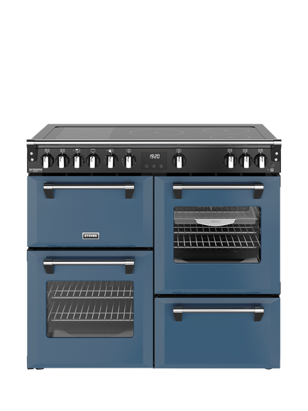 Stoves Richmond Deluxe 100cm Electric Range Cooker with Induction Hob, Twilight Blue