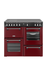 Stoves Richmond Deluxe 100cm Electric Range Cooker with Induction Hob, Garnet Red