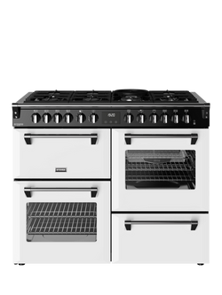 Stoves Richmond Deluxe 110cm Dual Fuel Range Cooker with Gas Hob, Ice White