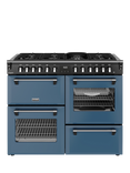 Stoves Richmond Deluxe 110cm Dual Fuel Range Cooker with Gas Hob, Twilight Blue