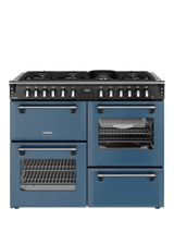Stoves Richmond Deluxe 110cm Dual Fuel Range Cooker with Gas Hob, Twilight Blue