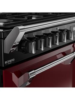Stoves Richmond Deluxe 110cm Dual Fuel Range Cooker with Gas Hob - view 2, Garnet Red