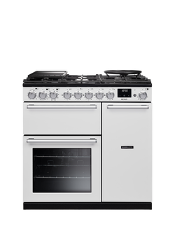 Rangemaster Nexus 90cm Dual Fuel Range Cooker with Gas Hob, White
