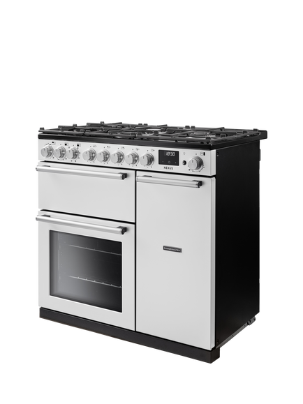 Rangemaster Nexus 90cm Dual Fuel Range Cooker with Gas Hob - view 2, White