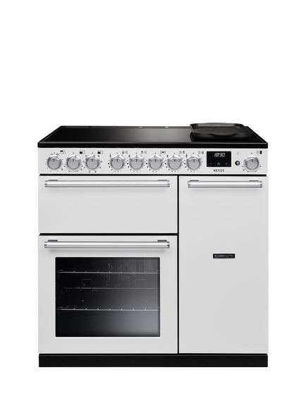 Rangemaster Nexus 90cm Electric Range Cooker with Induction Hob, White