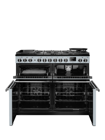 Rangemaster Professional Deluxe PRDLB110DFP 110cm Dual Fuel Range Cooker with Gas Hob - view 2, Misty Blue