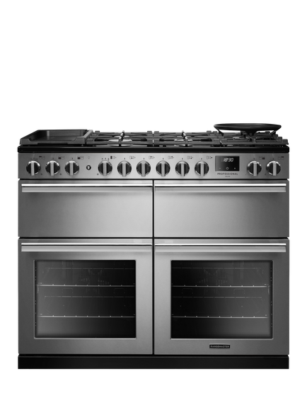 Rangemaster Professional Deluxe PRDLB110DFSTST/CM1 110cm Dual Fuel Range Cooker with Gas Hob, Stone Blue, Stone Blue