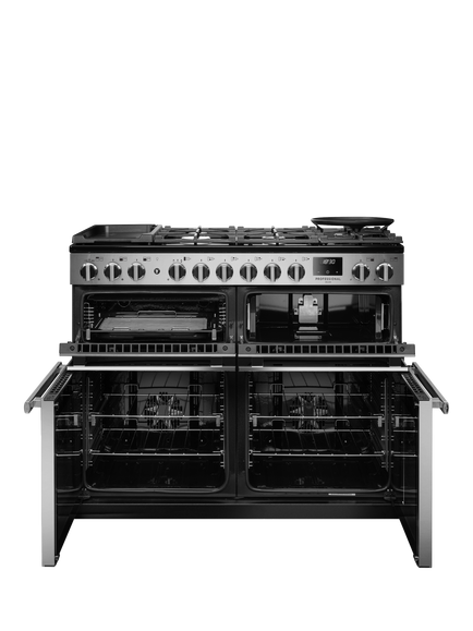 Rangemaster Professional Deluxe PRDLB110DFSTST/CM1 110cm Dual Fuel Range Cooker with Gas Hob, Stone Blue - view 2, Stone Blue