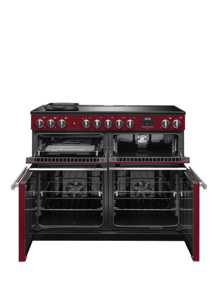 Rangemaster Professional Deluxe PRDLB110EIP 110cm Electric Range Cooker with Induction Hob - view 2, Bordeaux