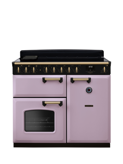 Rangemaster Classic Deluxe CLDL100EIP 100cm Electric Range Cooker with Induction Hob, Heather/Antique Brass