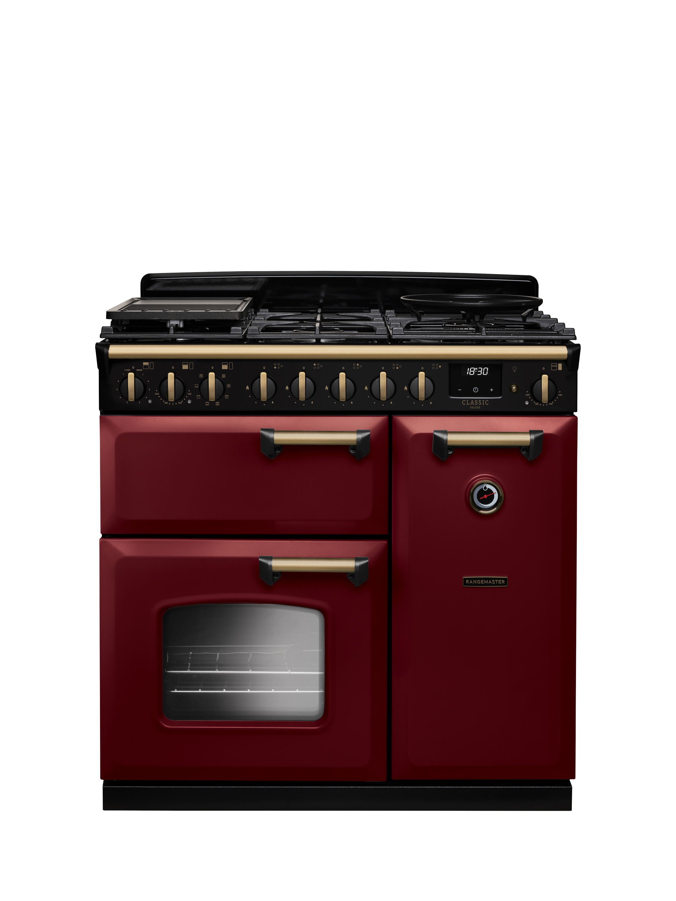 Rangemaster Classic Deluxe CLDL90DFPBOR/AB1 90cm Dual Fuel Range Cooker ...