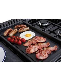 Rangemaster Classic Deluxe CLDLB110DFPBOR/AB1 110cm Dual Fuel Range Cooker with Gas Hob, Bordeaux - view 2, Heather/Antique Brass