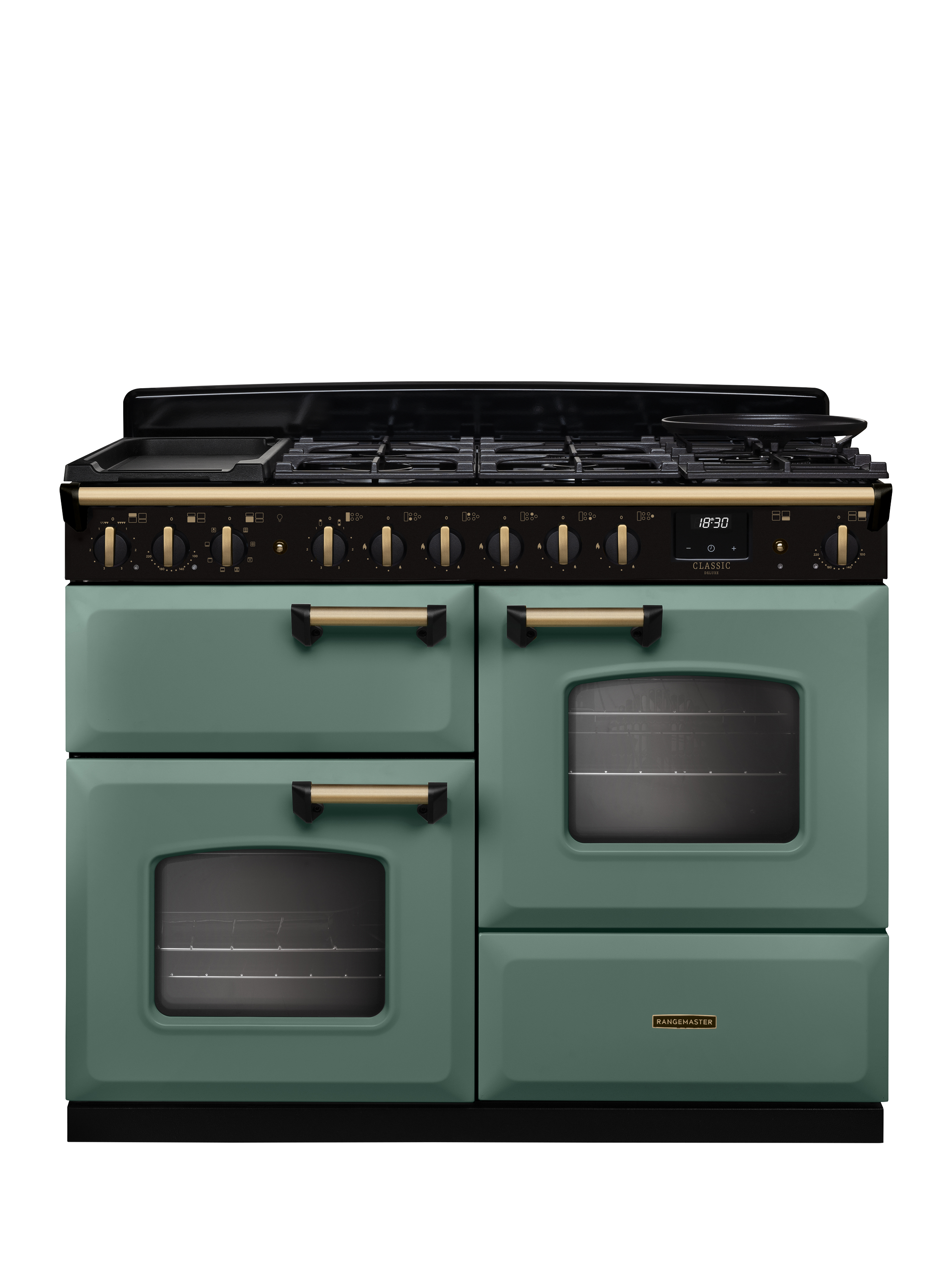 Rangemaster Classic Deluxe CLDLO110DFPMGR/AB1 110cm Dual Fuel Range ...