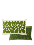 Orla Kiely Sycamore Stripe Cushion, Dill Green