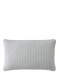 Laura Ashley Cornish Chenille Stripe Cushion, Natural/Slate Blue
