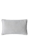 Laura Ashley Cornish Chenille Stripe Cushion, Natural/Slate Blue