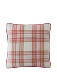Laura Ashley Padbury Check Cushion, Russet
