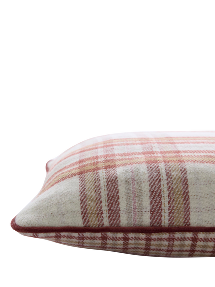 Laura Ashley Padbury Check Cushion - view 2, Russet