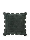 Laura Ashley Scallop Cushion, Pine Green