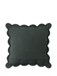 Laura Ashley Scallop Cushion, Pine Green