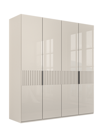 John Lewis Newlyn 2m Hinged Wardrobe with 4 Glass Doors, Champagne