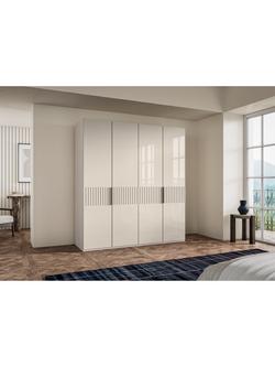 John Lewis Newlyn 2m Hinged Wardrobe with 4 Glass Doors - view 2, Champagne