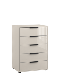 John Lewis Newlyn 5 Glass Drawer Chest, Champagne