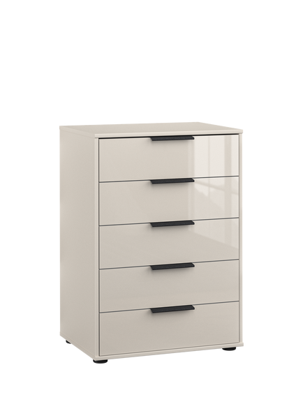 John Lewis Newlyn 5 Glass Drawer Chest, Champagne