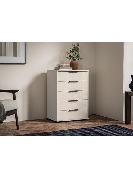 John Lewis Newlyn 5 Glass Drawer Chest - view 2, Champagne