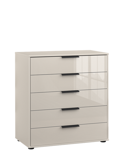 John Lewis Newlyn Wide 5 Glass Drawer Chest, Champagne