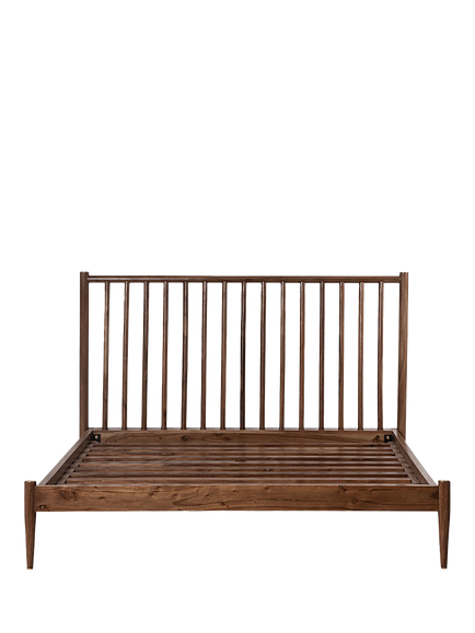 Swoon Cartwright Bed Frame, King Size, Dark Brown - view 2, Dark Brown